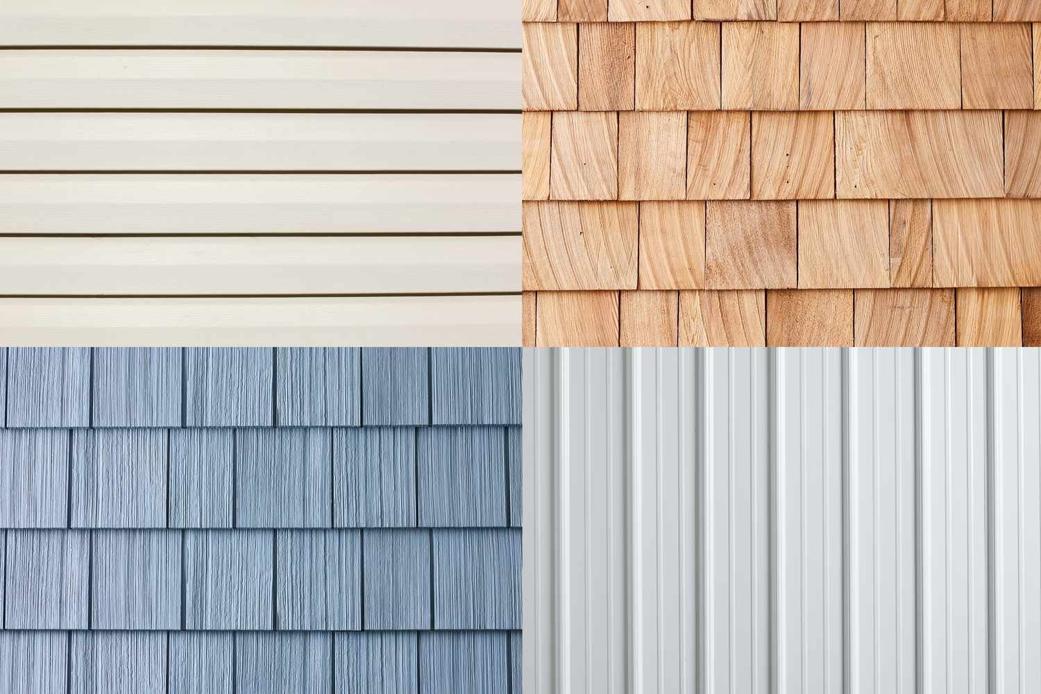 Exterior siding texture samples